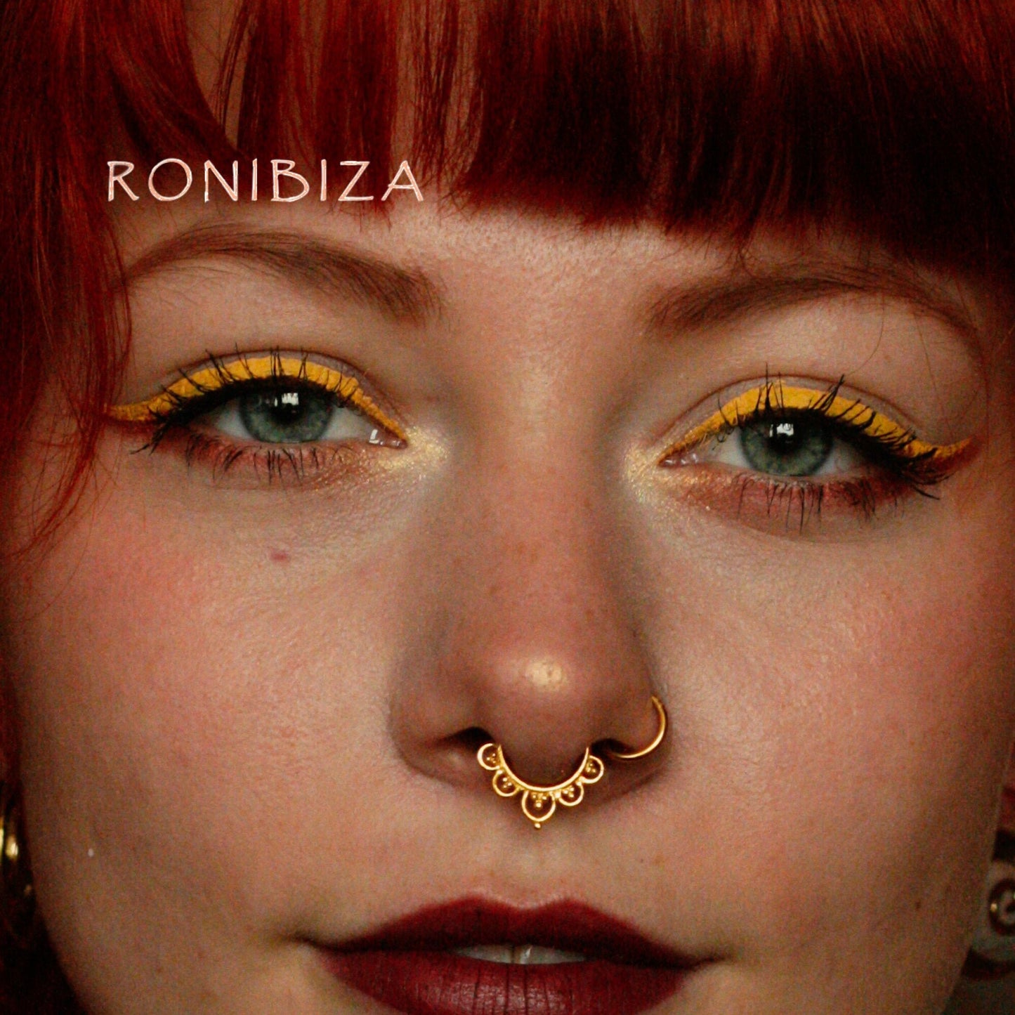 Lotus With Dots Septum Ring (code: S4)