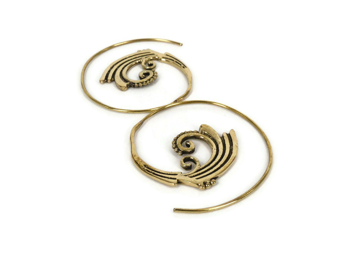 Spiral Leaf Earrings (Code: EB6)
