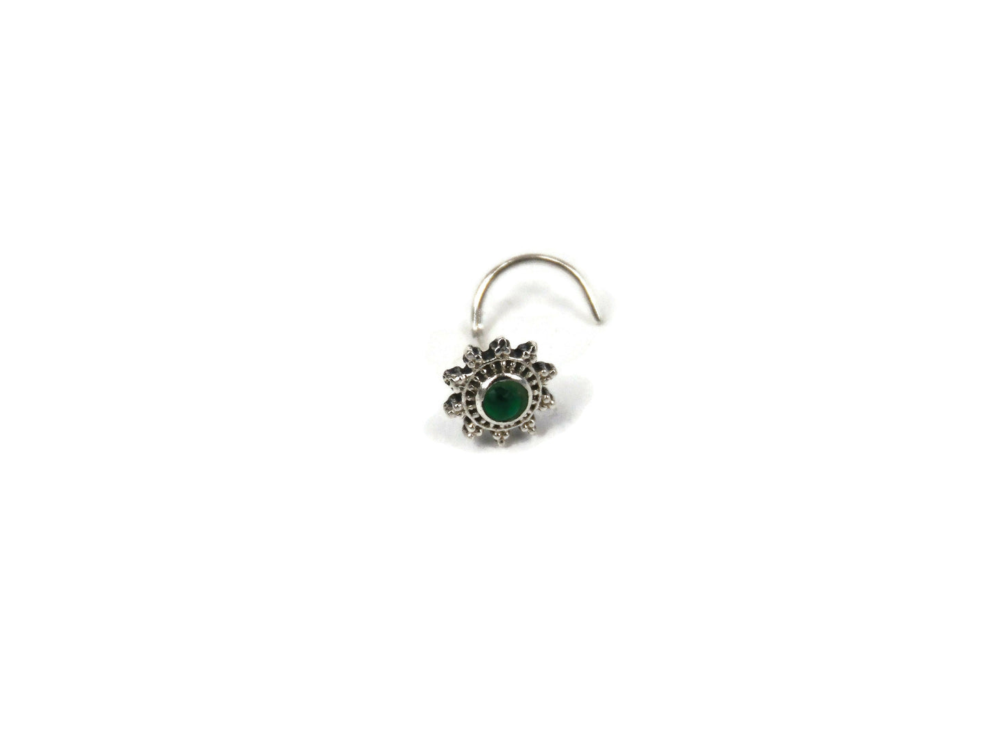 Mandala With Gemstone Nose Stud (Code: NS37)