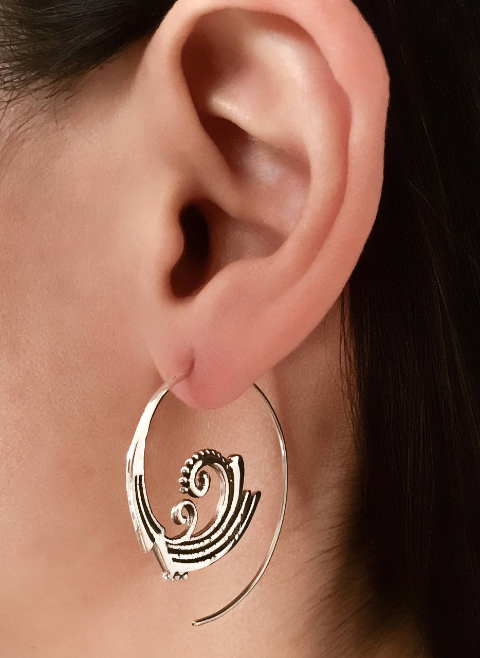 Spiral Leaf Earrings (Code: EB6)