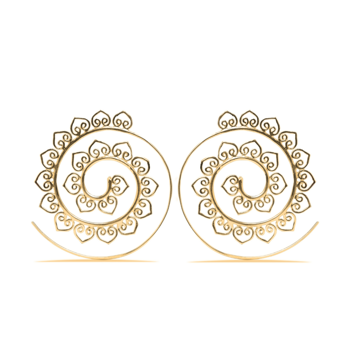 Spiral Lotus Earrings (Code: EB46)