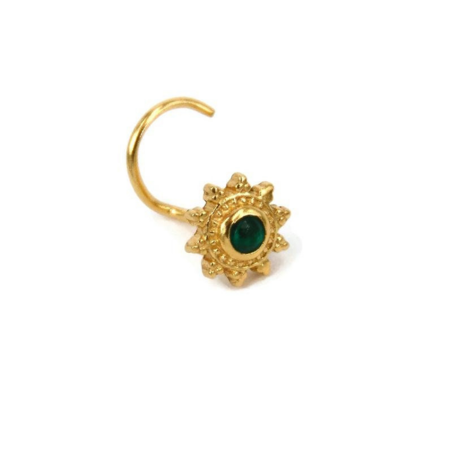 Mandala With Gemstone Nose Stud (Code: NS37)
