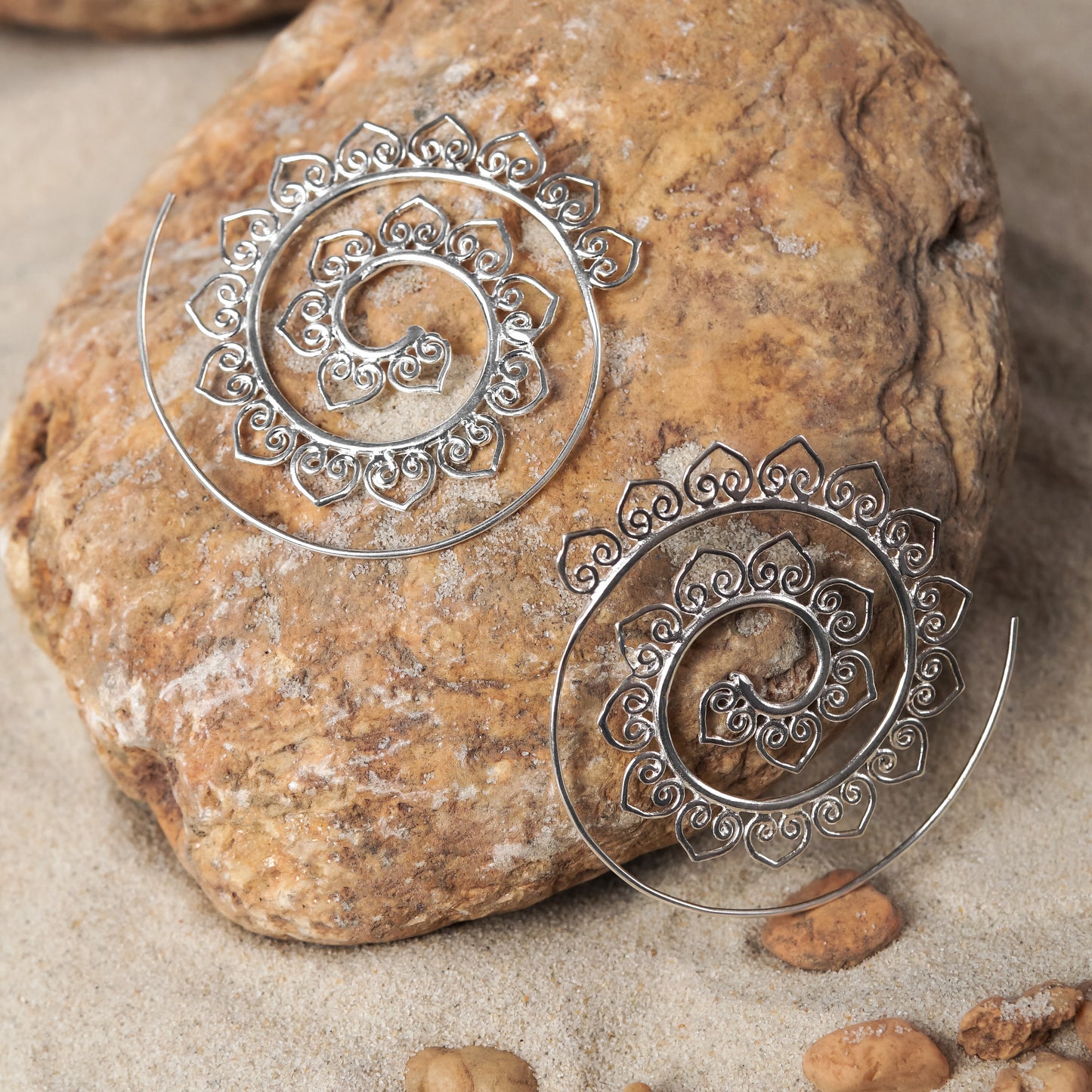 Spiral Lotus Earrings (Code: EB46)