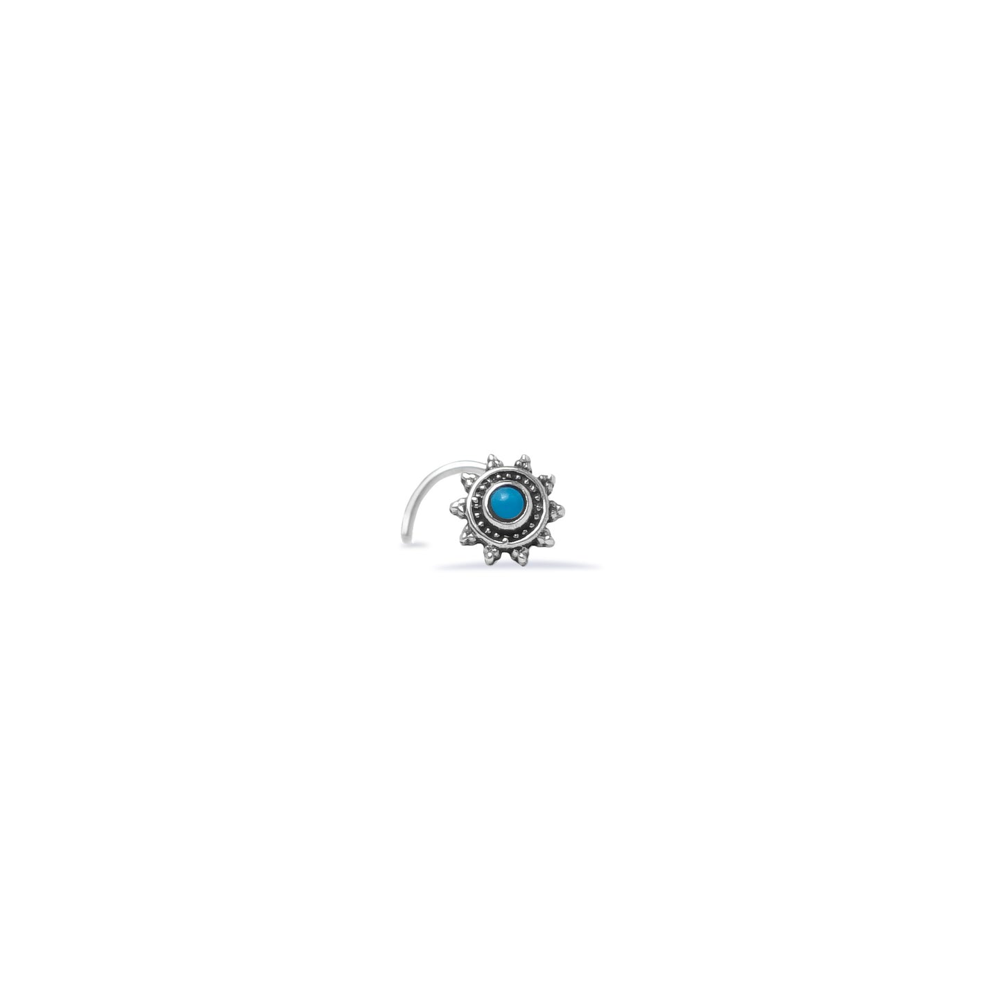 Mandala With Gemstone Nose Stud (Code: NS37)