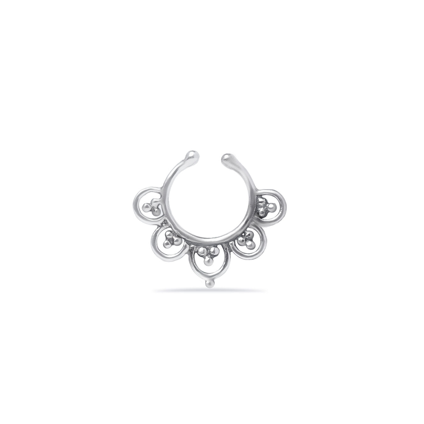 Lotus With Dots Fake Septum Piercing (code: SF4)