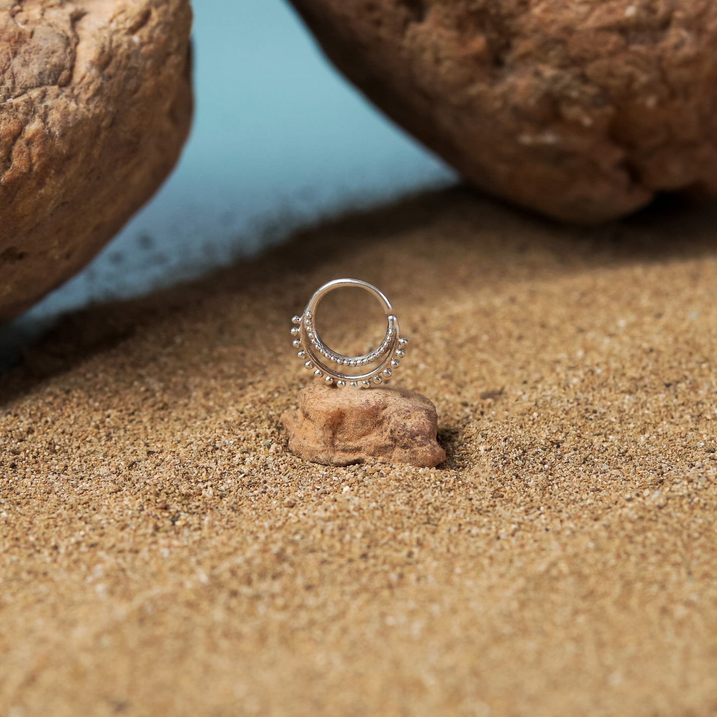 Two-Layered Dots Nose Ring (Code: NL11)