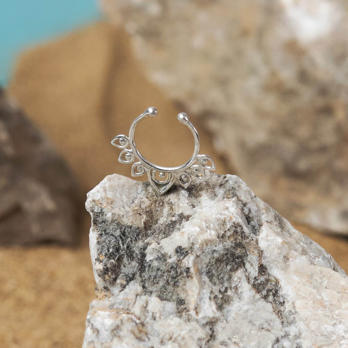 Lotus Flower Fake Septum Piercing (code: SF10)