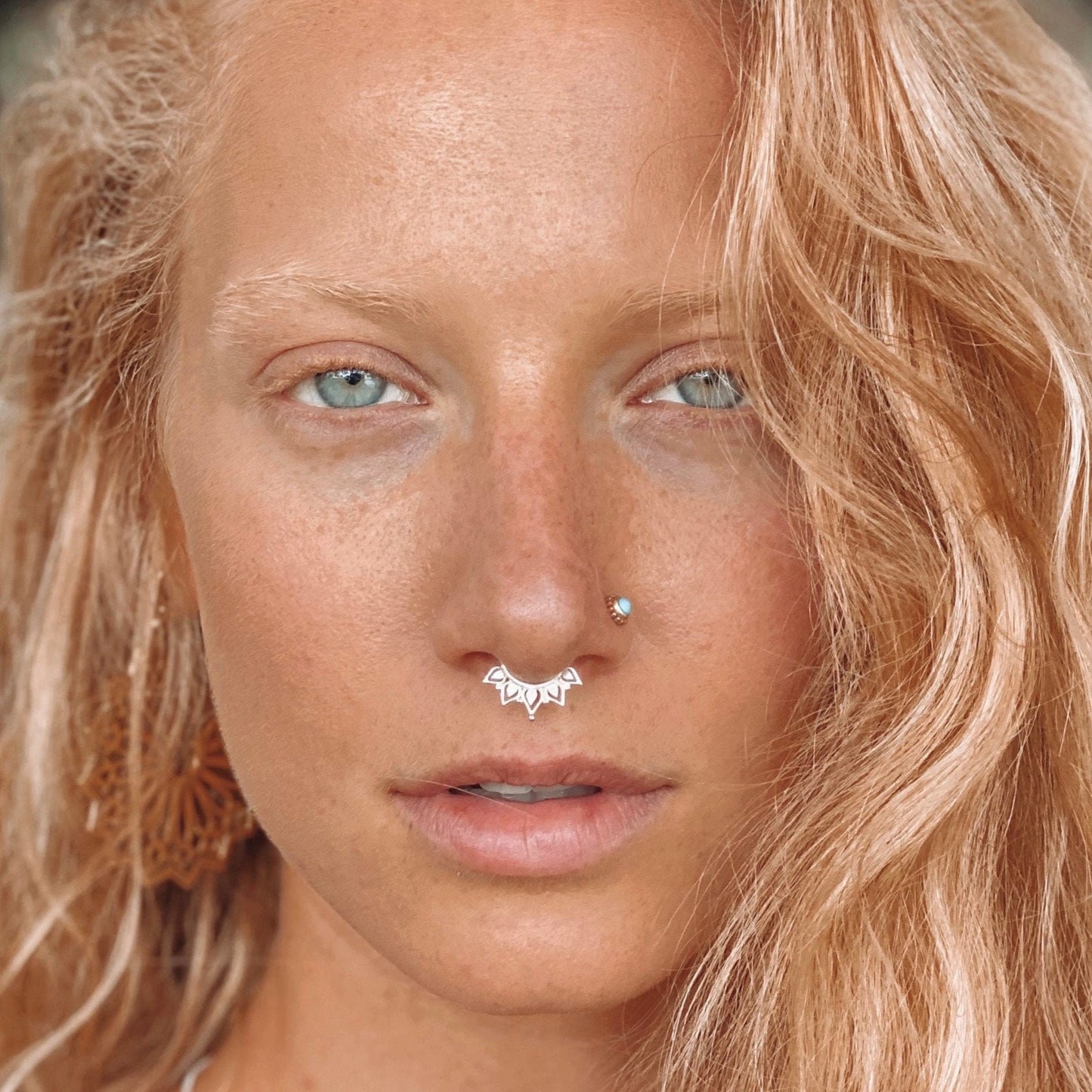 Ethnic Lotus Septum Ring (code: G25)