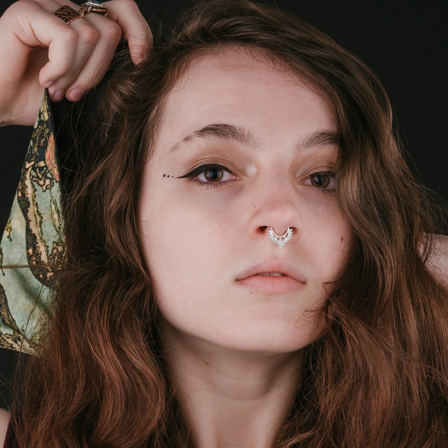 Tribal Dots Fake Septum Piercing (code: SF2)