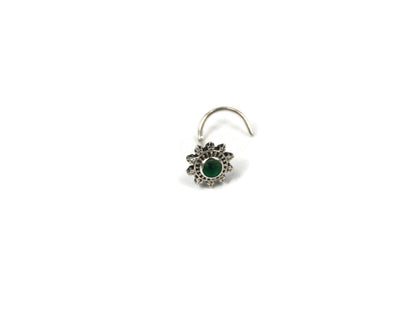 Mandala With Gemstone Nose Stud (Code: NS37)