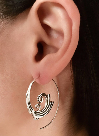 Spiral Leaf Earrings (Code: EB6)