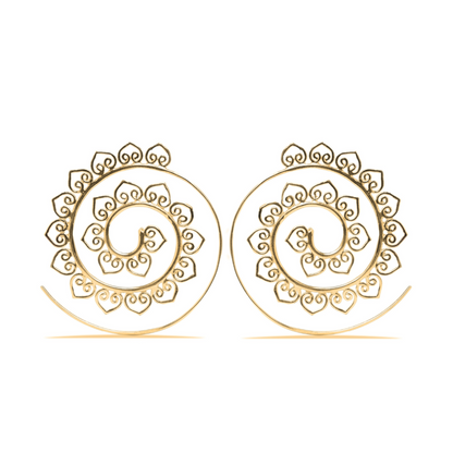 Spiral Lotus Earrings (Code: EB46)