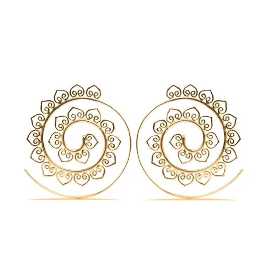 Spiral Lotus Earrings (Code: EB46)