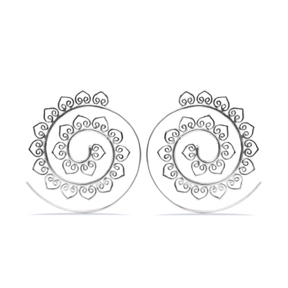 Spiral Lotus Earrings (Code: EB46)