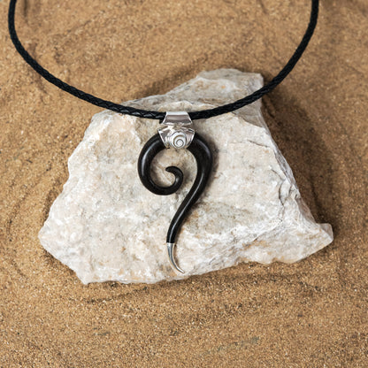 Spiral Horn Pendant set with Shiva-Eye