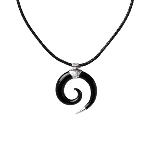 Spiral Horn Pendant set with Shiva-Eye