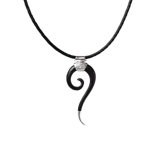 Spiral Horn Pendant set with Shiva-Eye