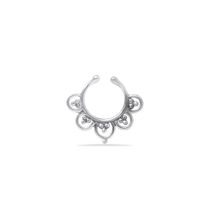 Lotus With Dots Fake Septum Piercing (code: SF4)
