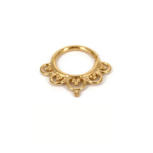 Lotus With Dots Septum Ring (code: S4)