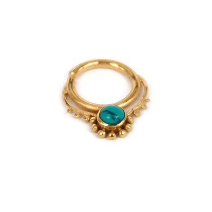 Turquoise/Green Onyx Septum Ring (code: S35)