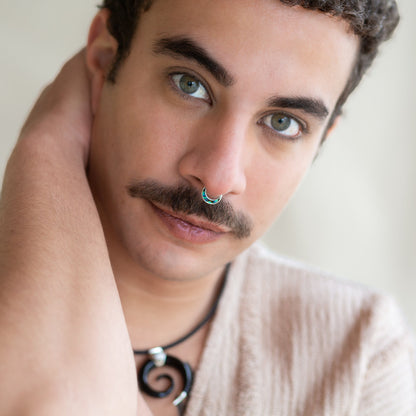 Paua shell Septum Ring (code: S38)