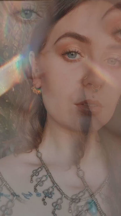Turquoise/Green Onyx Septum Ring (code: S35)